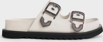 Charles & Keith Kirke Buckled Double-Strap Sandals