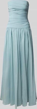 Jake*s Maxikleid im Off-Shoulder-Look in Jeansblau, Gr&ouml;&szlig;e 32