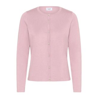 Saint Tropez Roze Nectar Cardigan met knoopsluiting - Dames - Truien - Roze - Maat: XS Viscose