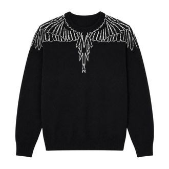 Marcelo Burlon El su&eacute;ter con alas - Knitwear - Hombre - Negro - XS