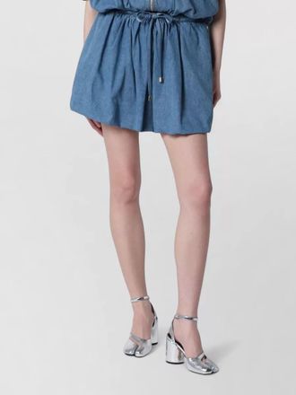 Patou mini skirt side slit design