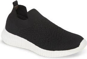 David Tate Tiptop Knit Sneaker in Black Stretch Fabric at Nordstrom Rack, Size 7.5