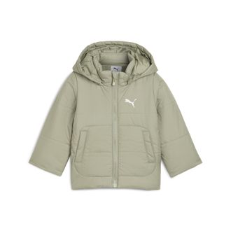 Puma Giacca imbottita con cappuccio Minicats per bimbi ai primi passi, Abbigliamento, Verde, 12-18M