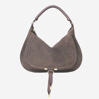 Chlo&eacute; Womens Suede Shoulder Bag Beige