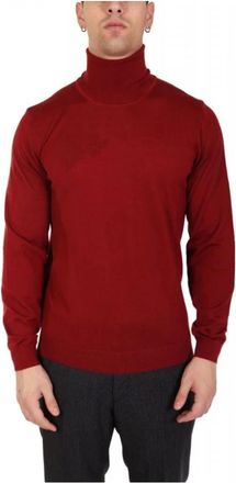 HUGO BOSS Musso-P - Heren - Coltruien - Rood - XL - Wol - Truien & Vesten