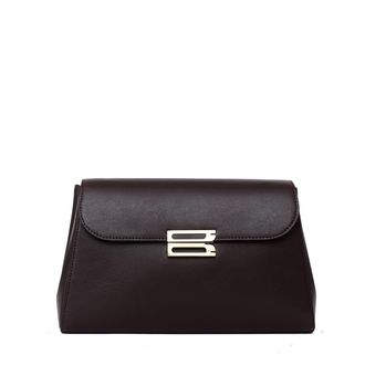 Victoria Beckham Brown Trapeze Leather Shoulder Bag