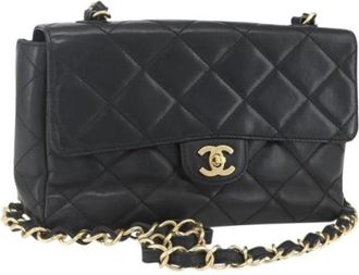 Chanel Pre-owned Vintage Cross Body Bag - Dames - Vintage Schoudertas - Zwart - ONE Size - Leer - Vintage