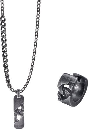 Firetti Schmuckset »Mulitpack Schmuck Geschenk Edelstahl Kette mit Anhänger Single-Creole« (Set, 3 Stk. tlg.)