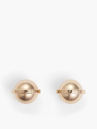 Tommy Hilfiger Ionic Carnation Gold-Plated Orb Earrings