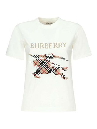 Burberry T-Shirt With Cross-Stitch Ekd