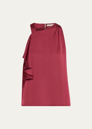 Ramy Brook Danielle Sleeveless Ruffle Blouse