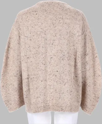Fabiana Filippi Buttoned Lurex Knit Sweater - Beige
