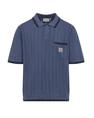 Carhartt Work in Progress Ramsey Polo Velvet Blue In Deep Night