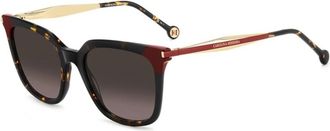 Carolina Herrera Authentieke Stijlvolle Brillen- Premium Kwaliteit! - unisex - Zonnebrillen - Bruin - 53 MM - Accessoires