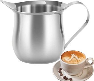 OEM Jarra Espumadora De Leche, De Acero Inoxidable, 90 Ml, Con Boquilla De Vertido Preciso, Para Leche, T&eacute; O Caf&eacute;, Apta Para Lavavajillas