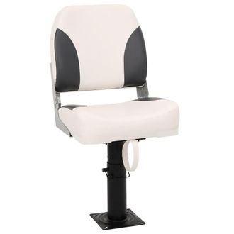 vidaXL Asiento Plegable Barco Con Respaldo Bajo Correa Fijaci&oacute;n 2 Pzas Vidaxl