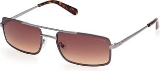 Guess GU00168 09F Mens Sunglasses Silver Size 58