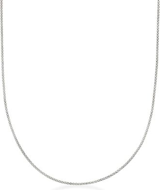 Ross-Simons 1mm 14kt White Gold Adjustable Popcorn-Chain Necklace