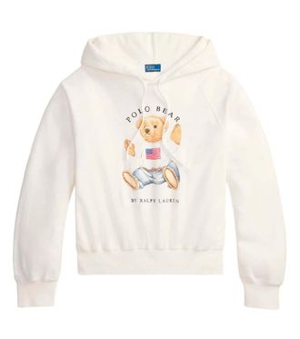 Polo Ralph Lauren White Graphic Hood Sweatshirt
