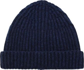 Roberto Collina Cuffia Costa Inglese - Heren - Accessoires - Blauw - Maat: ONE Size Wol