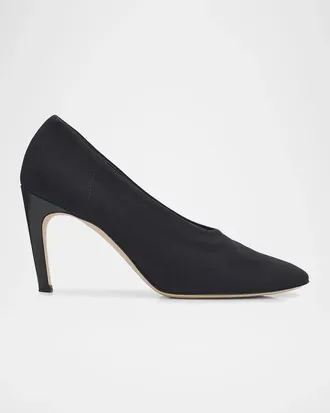 Toteme 85MM Stretch-Cotton Jersey Pumps