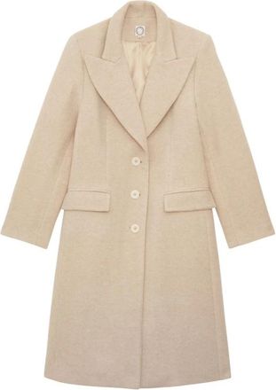 Ines De La Fressange Zahee jas - Dames - Mantel - Beige - M - Wol - Jassen