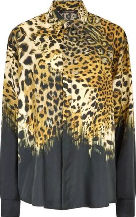 Roberto Cavalli Leopard Print Silk Shirt, Brand Size 52 ( US Size 42 )