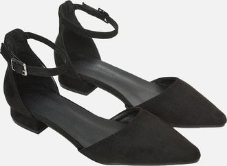 XY London Womens XY London Womens/Ladies Jenny Ankle Strap Low Heel Court Shoes - Black - Size: 8