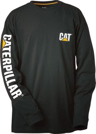 CAT Mens Caterpillar Trademark Banner L/S Tee / Mens T-Shirts / Tee Shirts - Black - Size: 42