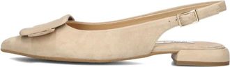 Notre-V Schoenen, Dames, Beige, 37 EU, Su&egrave;de, Beige Slingbacks met Puntneus