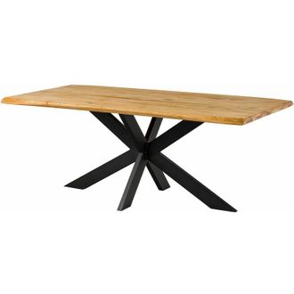 Massivmoebel24 tavolo da pranzo in legno di Quercia Selvatica 200x100x77 marrone oliato seattle 01