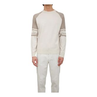 PESERICO Peserico, Round-neck Knitwear, male, Beige, Size: XL Round-neck Knitwear
