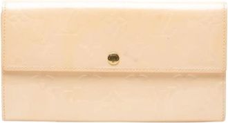 Louis Vuitton Pre-owned Wallets, female, Beige, Size: ONE SIZE Pre-owned Leather Wallet