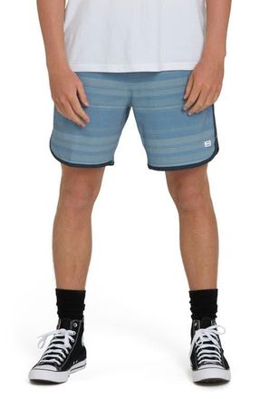 Billabong Surftrek Transit Elastic Waist Hybrid Shorts in Mid Blue at Nordstrom, Size Xx-Large