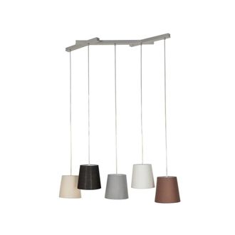 Lucande L&aacute;mpara de techo de textura, tela, tejido, seda