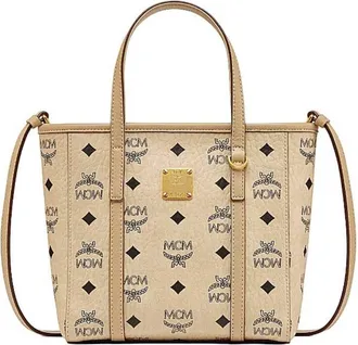 MCM Toni Visetos Top-Zip Mini Shopper Bag