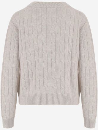 arch4 Braided Cashmere-Blend With Sequins Sweater - Beige