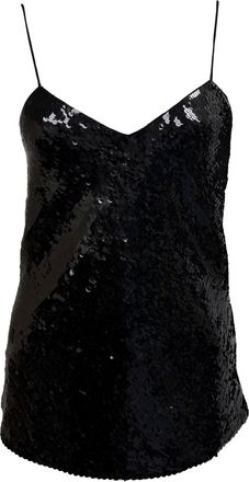 Iro Iro Erna Sequined Camisole Top in Black Polyester