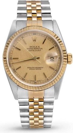 Rolex Pre-owned Rolex Datejust Automatic Chronometer Champagne Dial Unisex Watch 16233 CSJ
