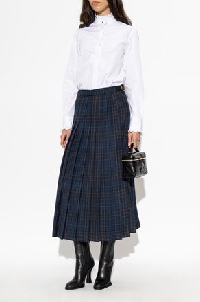 Burberry Elydia Skirt, Womens, Navy Blue