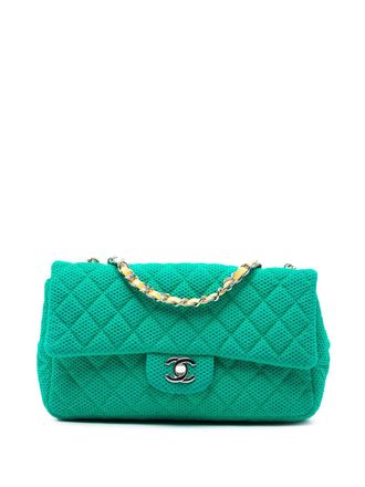 Chanel 2009-2010 Medium Classic Mesh Single Flap shoulder bag - Verde