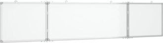vidaXL Vidaxl - Pizarra magnética plegable aluminio 200x40x1,7 cm