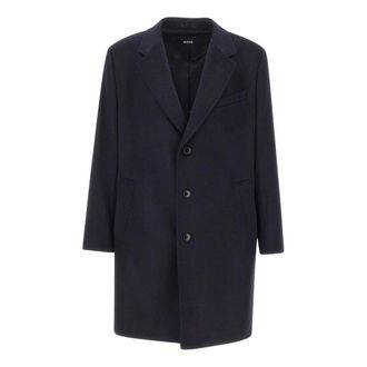 HUGO BOSS Abrigo de Lana y Cachemira - Coats - Hombre - Azul - 4XL