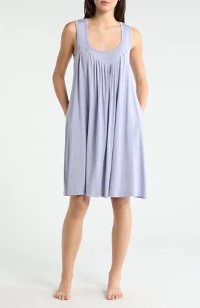 Papinelle Sleepwear Kate Pleat Front Chemise in Soft Lavender at Nordstrom, Size X-Large