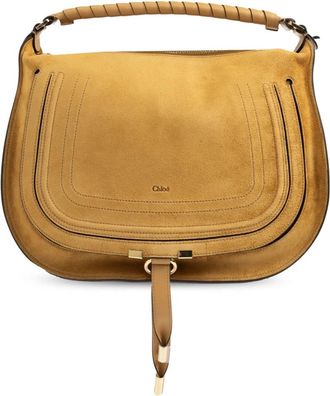 Chlo&eacute; Marcie Medium Bag - Dames - Handtassen - Geel - ONE Size - Katoen - Tassen