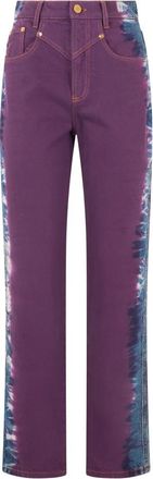 Alberta Ferretti Straight Jeans - Dames - Regular Fit Jeans - Paars - S - Denim - Jeans