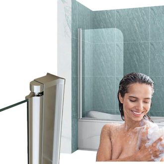 Desconocido Mampara De Ba&ntilde;o Marion 1 Ala 70x140 M&oacute;vil Cromada