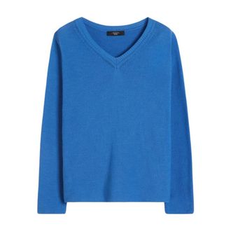 Max Mara V-neck Truien - Dames - V-hals truien - Blauw - XL - Truien & Vesten