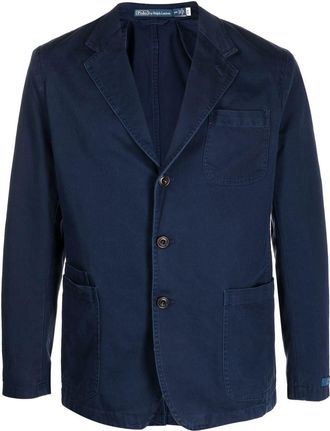Polo Ralph Lauren single-breasted sport blazer - men - Cotton/Viscose/Cotton - 40 - Blue
