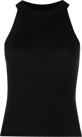 Brunello Cucinelli knitted cashmere-blend vest - women - Cashmere/Silk/Polyamide/Polyester - L - Black